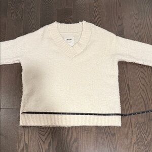 Aerie Cream V-Neck Sweater